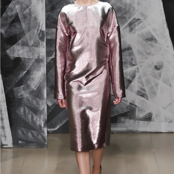 Jil Sander Dresses & Skirts - Jil Sander Archive Runway Barbie Pink Metallic Dress NWT